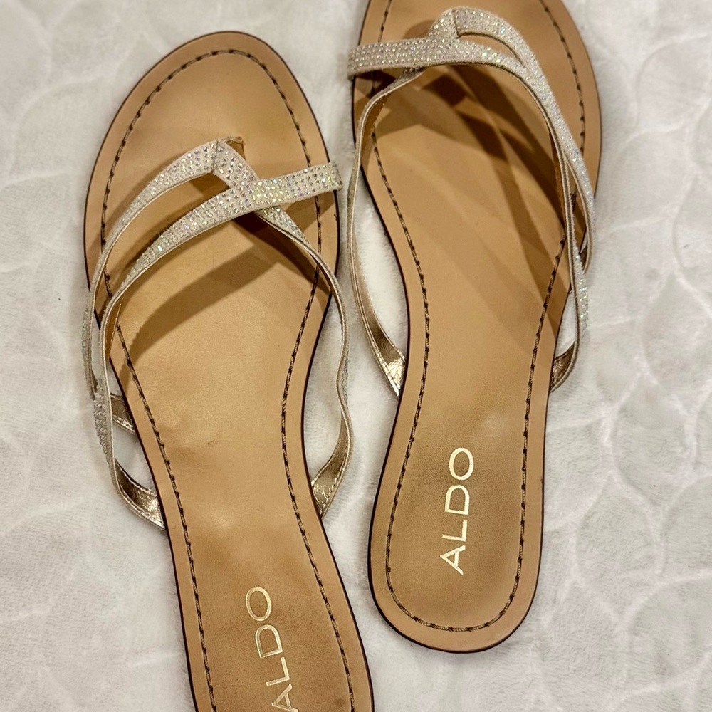 Aldo Women's Sparkling Silver Sandals